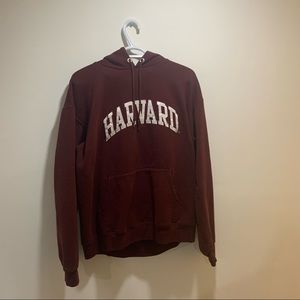 Burgundy Harvard Champion Hoodie